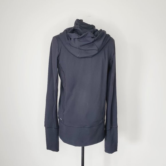 LULULEMON Black Funnel Neck Hooded Jacket - Picture 5 of 10